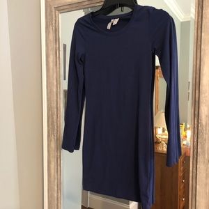 Navy H&M Bodycon Dress Longsleeve